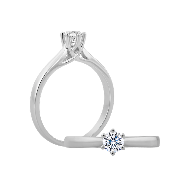 Ổ nhẫn nữ đính đá CZ vàng 14K Erica 3C