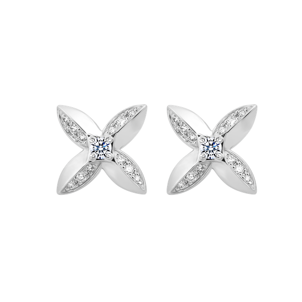 Hoa tai kim cương viên vàng 14K Elvyn TD