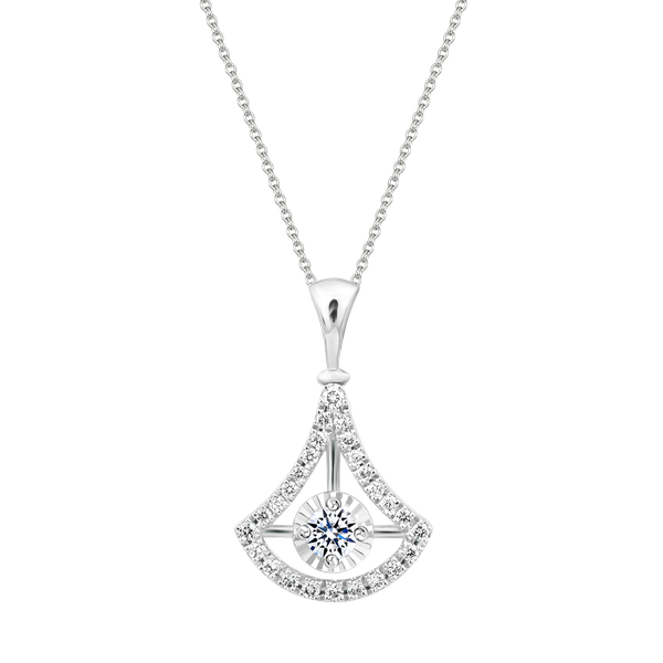 Mặt kim cương viên vàng 14K Bagery TD