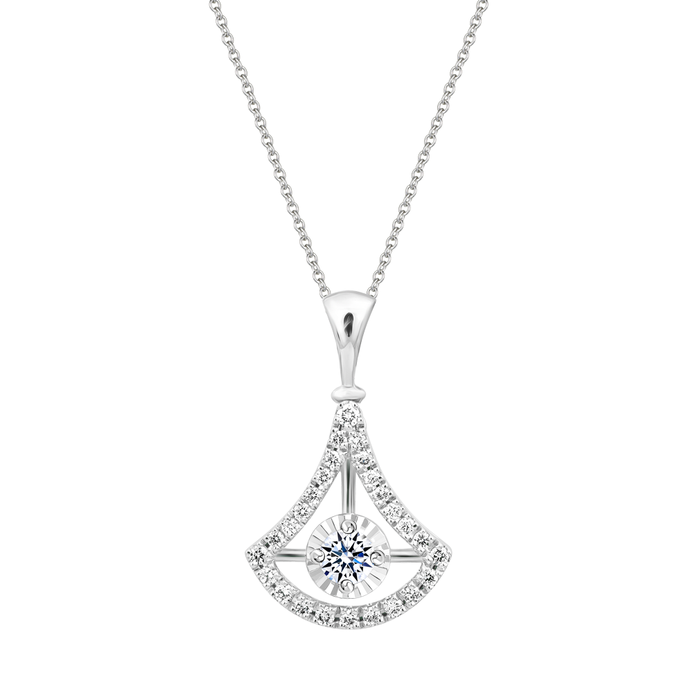 Mặt kim cương viên vàng 14K Bagery TD