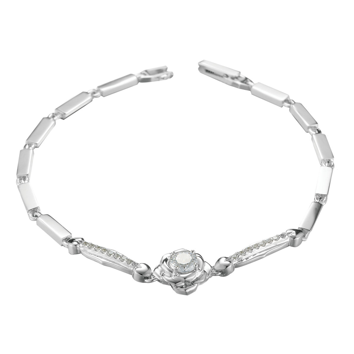 Lắc đính đá CZ vàng 10K Black rose 3C GVBC0014517