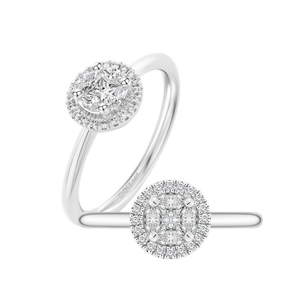 Nhẫn nữ kim cương viên vàng 14K Jena A501 TD