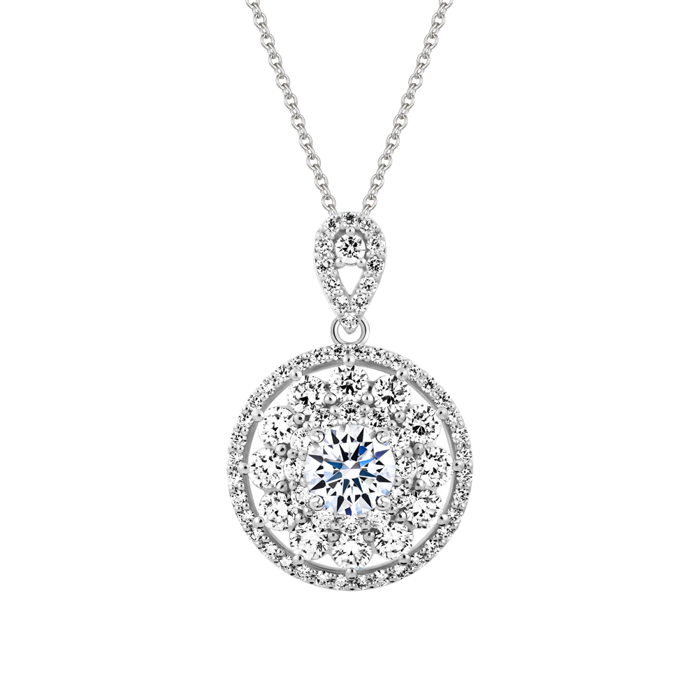 Mặt đính đá CZ vàng 14K Gerberas 1CT