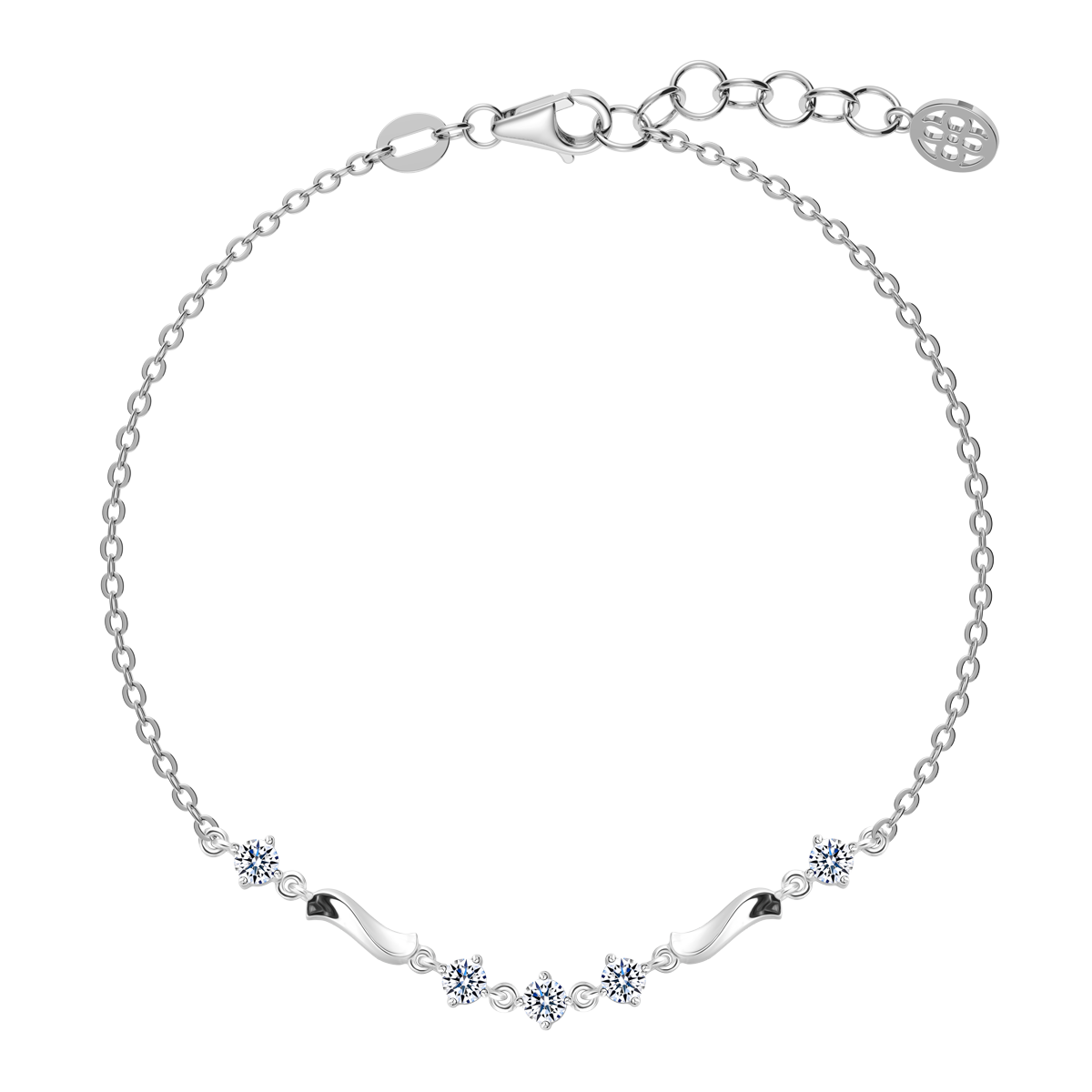 Dây tay kim cương vàng 14K Belimo 10p