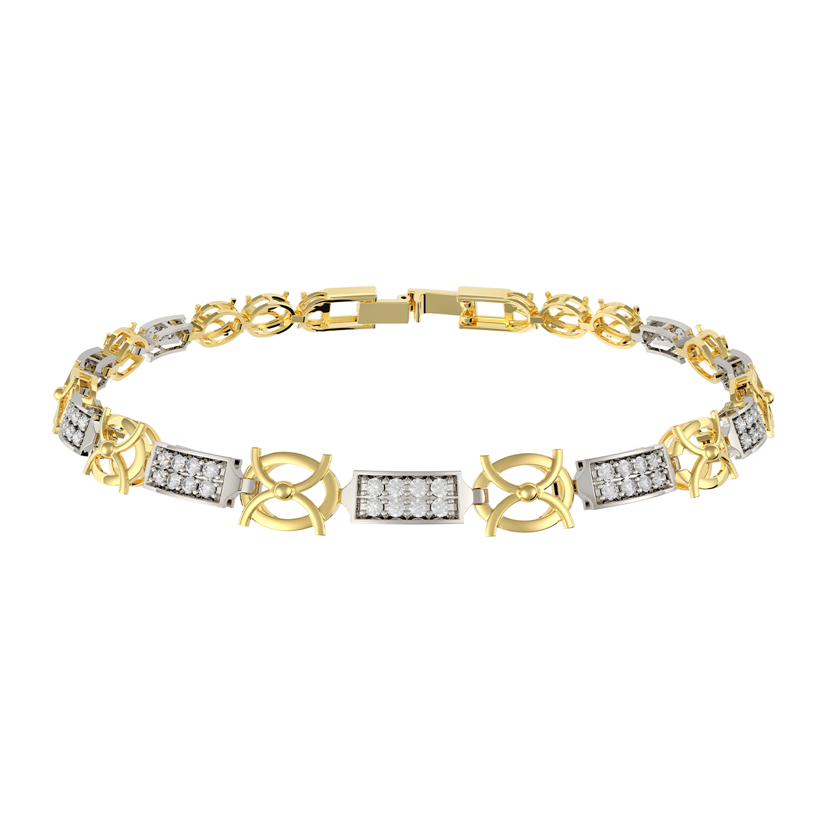 Lắc đính đá CZ vàng 10K Celiner