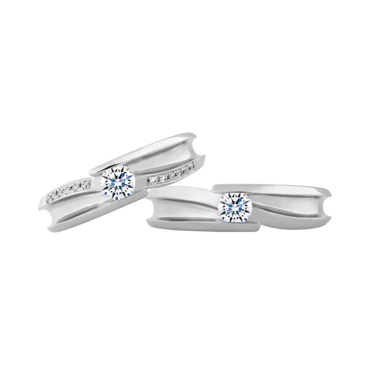 Nhẫn cưới nữ kim cương viên vàng 14K Surely RD2C F