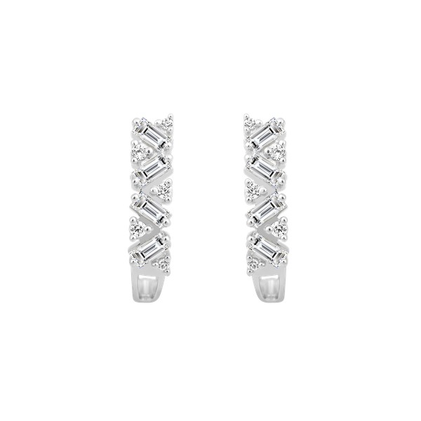 Hoa tai đính đá CZ vàng 18K Flary