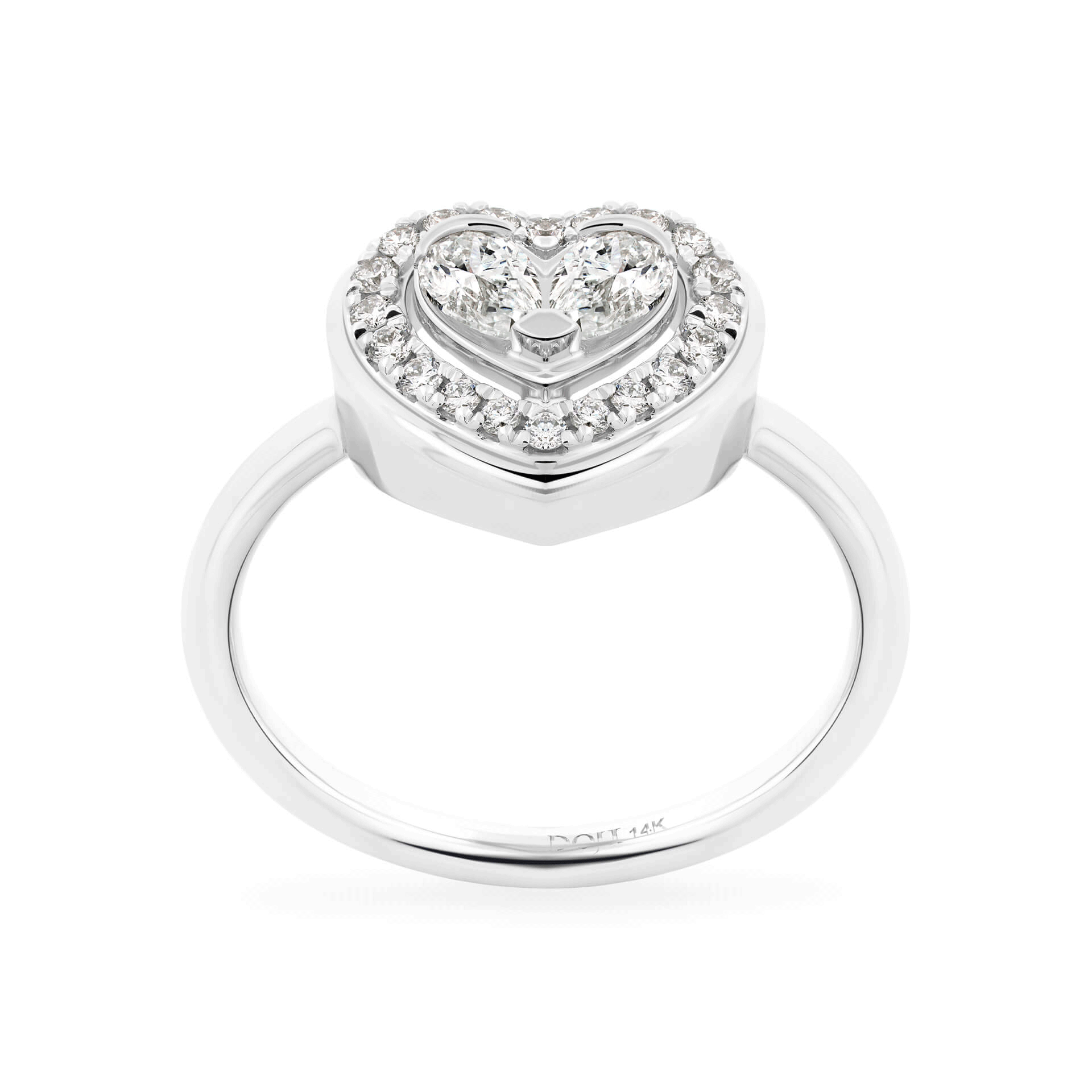 Nhẫn nữ kim cương viên vàng 14K Jena A074 TD