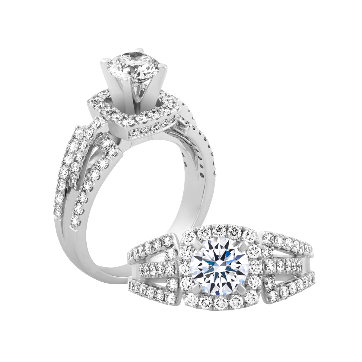 Nhẫn nữ kim cương tấm vàng 14K Fealty N 1CT GVRG0160828C1