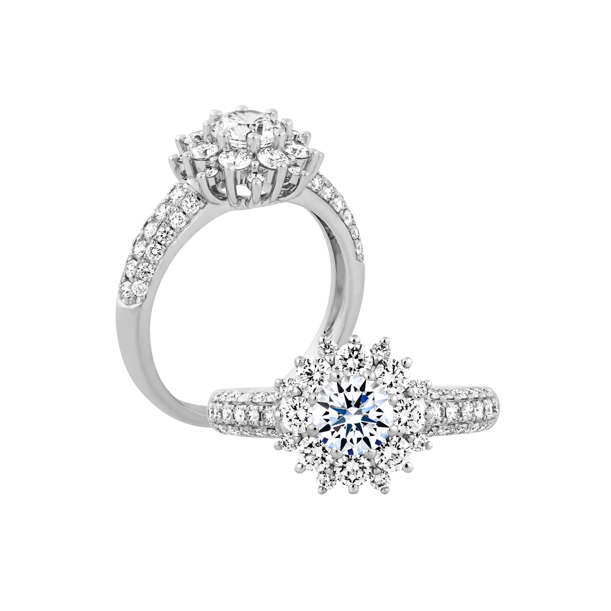 Nhẫn nữ kim cương viên vàng 14K Harrow N2 GIA 3C