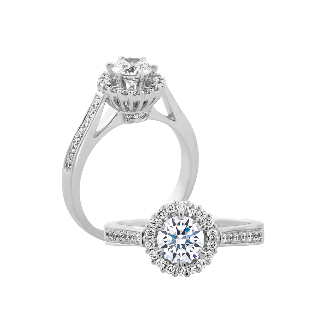 Nhẫn nữ kim cương tấm vàng 14K Trudy N 5C