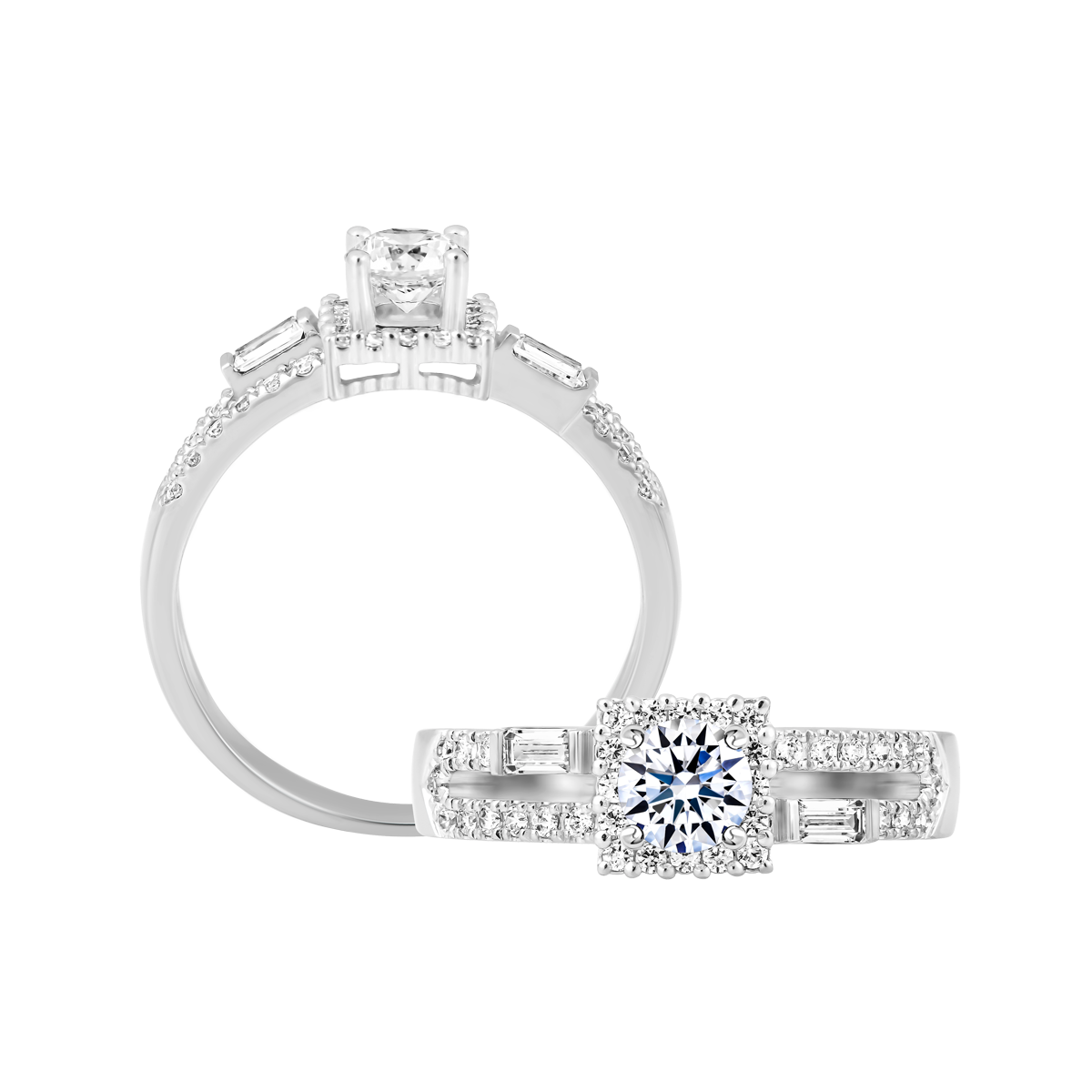 Nhẫn nữ đính đá CZ vàng 14K Lured 3C