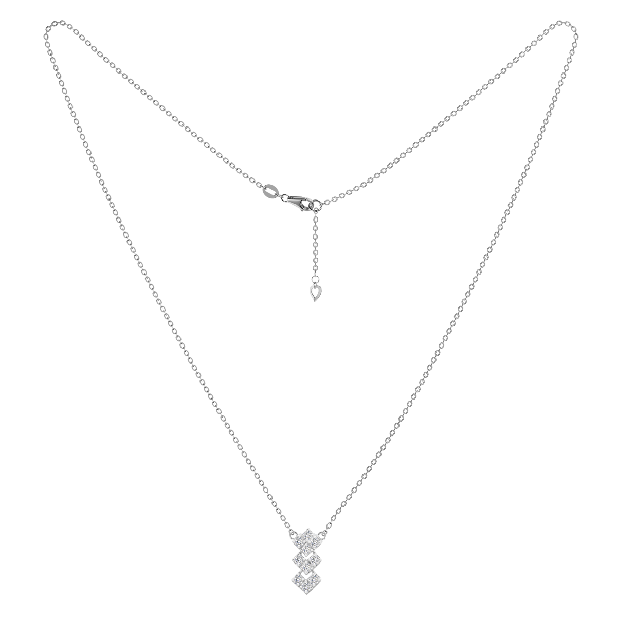 Dây liền mặt kim cương viên vàng 14K Fancially TD