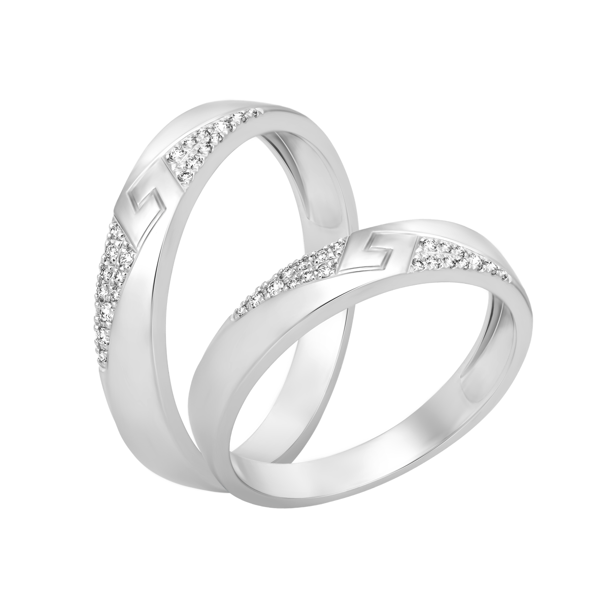 Nhẫn cưới nữ kim cương viên vàng 14K Cogently F