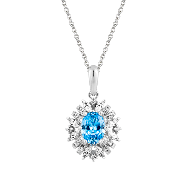 Mặt đính đá màu Topaz vàng 14K Rabbin S.Top