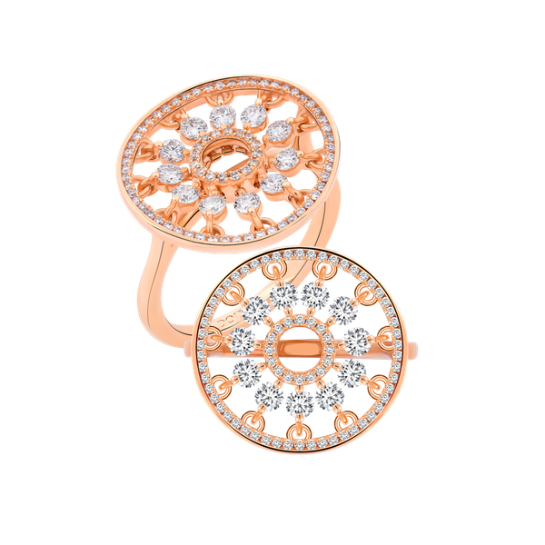 Nhẫn nữ kim cương viên vàng 18K Jena A032 TD