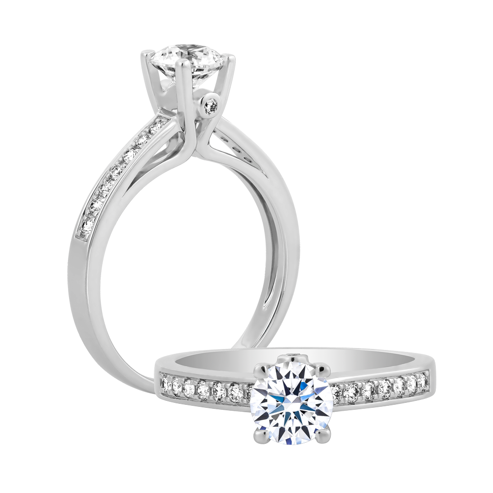 Nhẫn nữ kim cương tấm vàng 14K Empire N 5C GVRG0202078