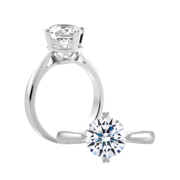 Ổ nhẫn nữ đính đá CZ vàng 14K Jussi 1.5CT