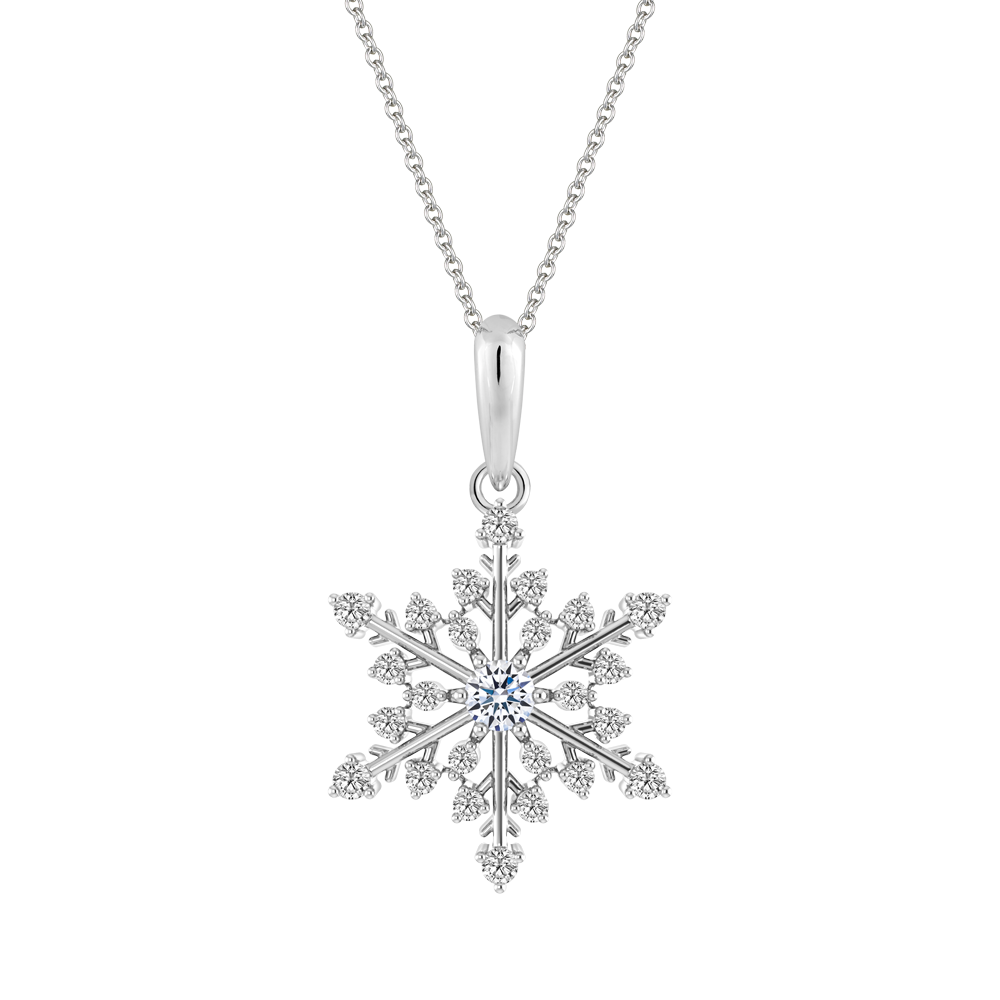 Mặt kim cương vàng 14K Shining of Snows 5p