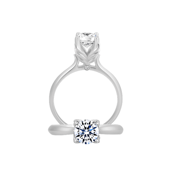 Ổ nhẫn nữ kim cương tấm vàng 14K Luriet 1CT