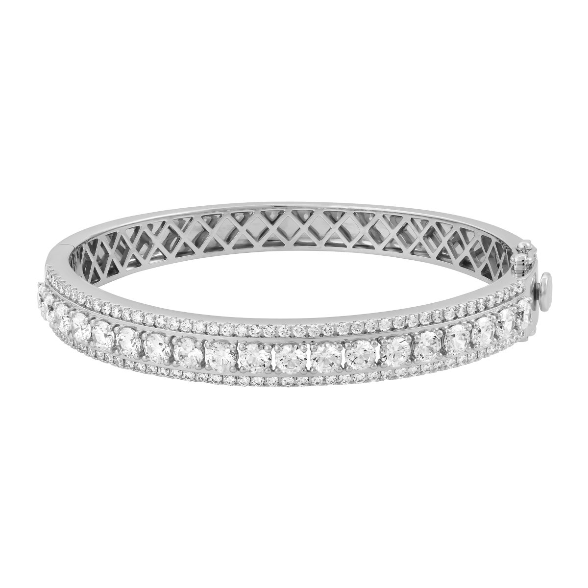 Vòng đeo tay đính đá CZ vàng 14K Lucky U S 2C