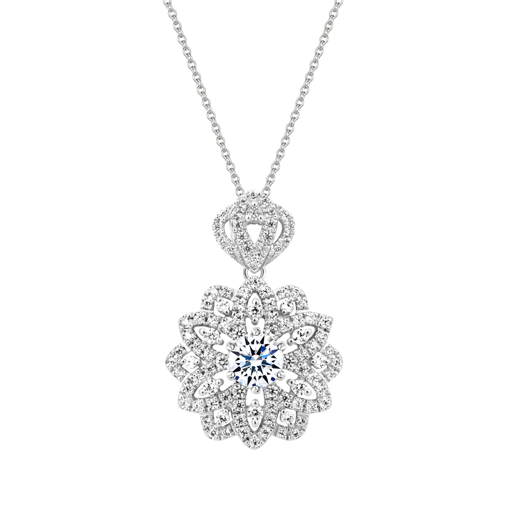 Mặt đính đá CZ vàng 10K Floria 3C