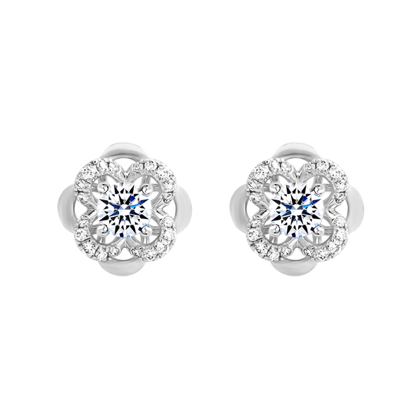 Hoa tai kim cương 8 Hearts & Arrows vàng 14K Wendy S H&A 2C GVER0109631