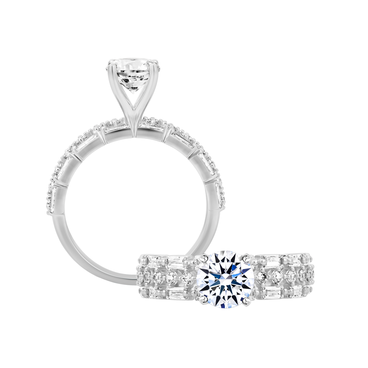 Nhẫn nữ đính đá CZ vàng 14K Bathilda N 1CT