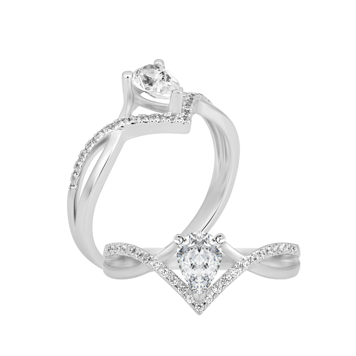 Nhẫn nữ đính đá CZ vàng 18K Zeling PE