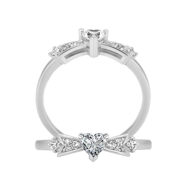 Nhẫn nữ đính đá CZ vàng 10K Elito WHI 2C