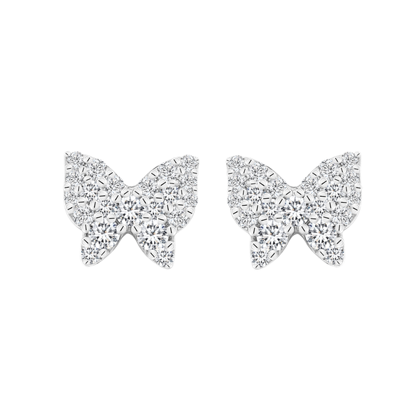 Hoa tai kim cương viên vàng 14K Dessine TD