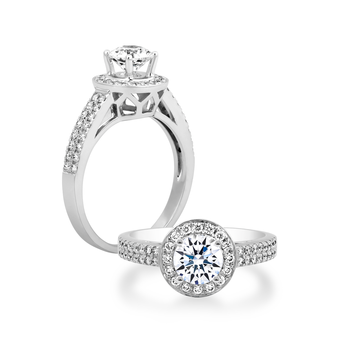 Nhẫn nữ kim cương tấm vàng 14K Supreme N 2C GVRG0224997