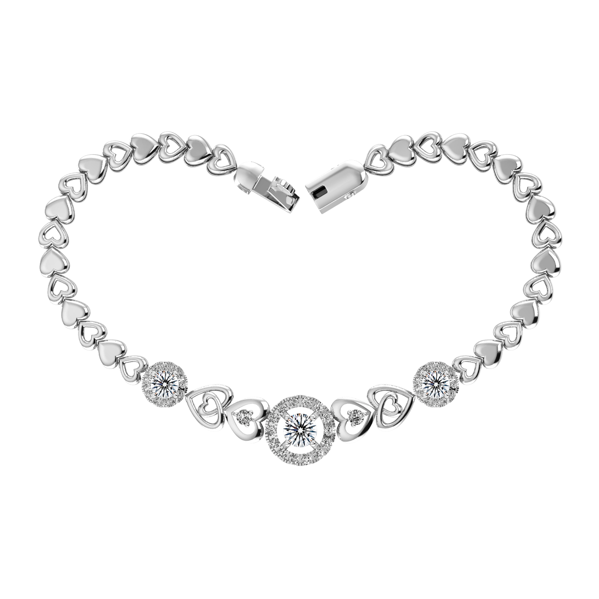 Lắc đính đá CZ vàng 14K Farley 3C