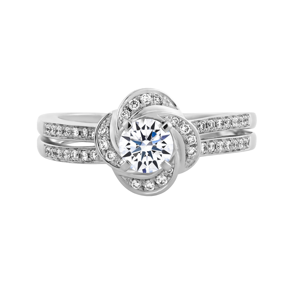 Nhẫn nữ kim cương viên vàng 14K Canzon GIA 3C GVRG0227712M