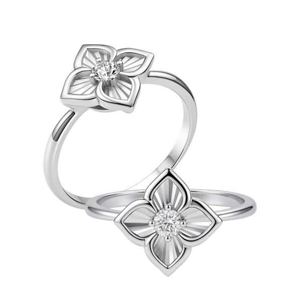 Nhẫn nữ kim cương viên vàng 14K Florell TD