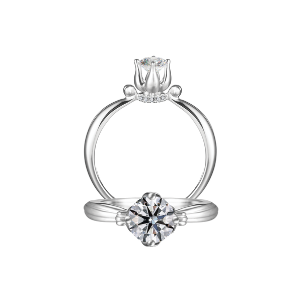 Nhẫn nữ kim cương tấm vàng 14K Boundary N 5C