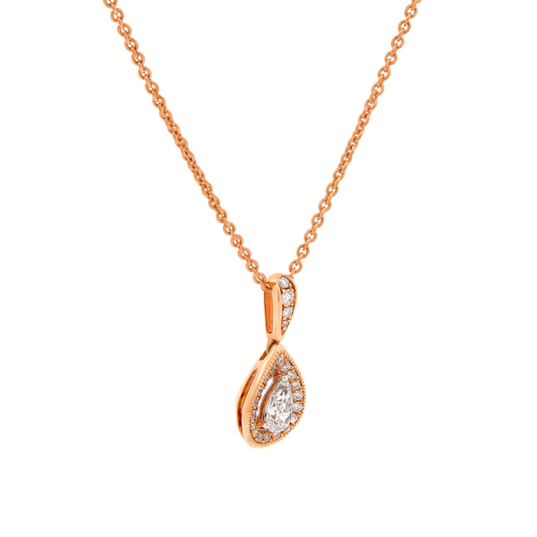 Dây liền mặt kim cương viên vàng 18K Jena A013 TD