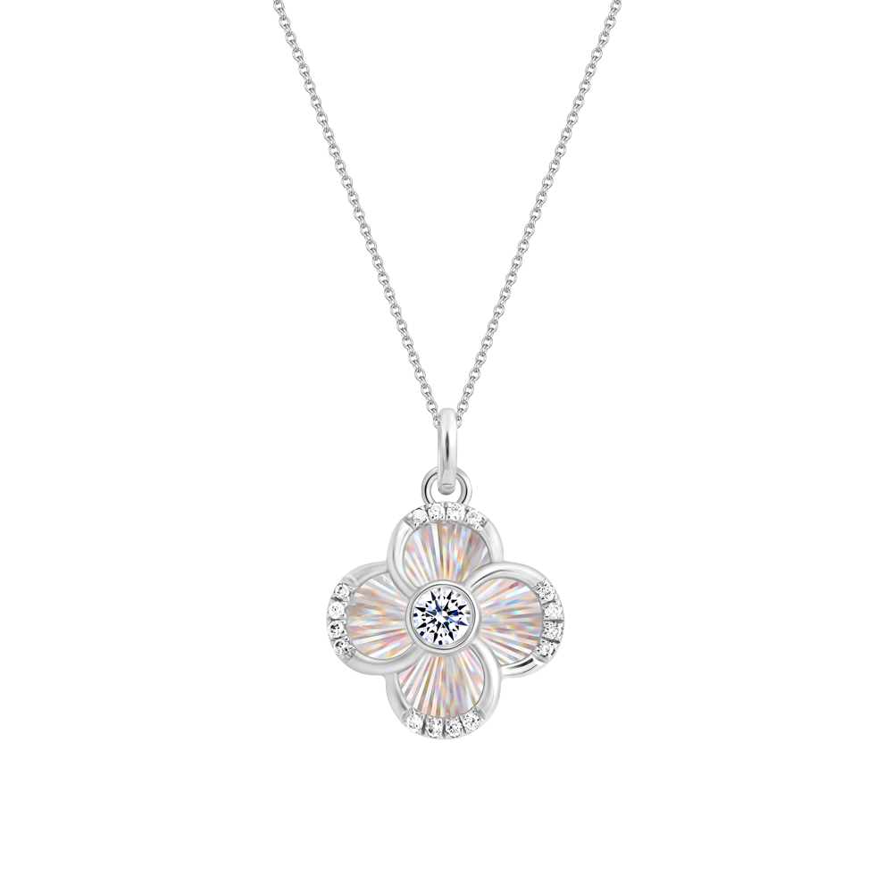 Dây liền mặt kim cương viên vàng 14K Jeny A033 TD