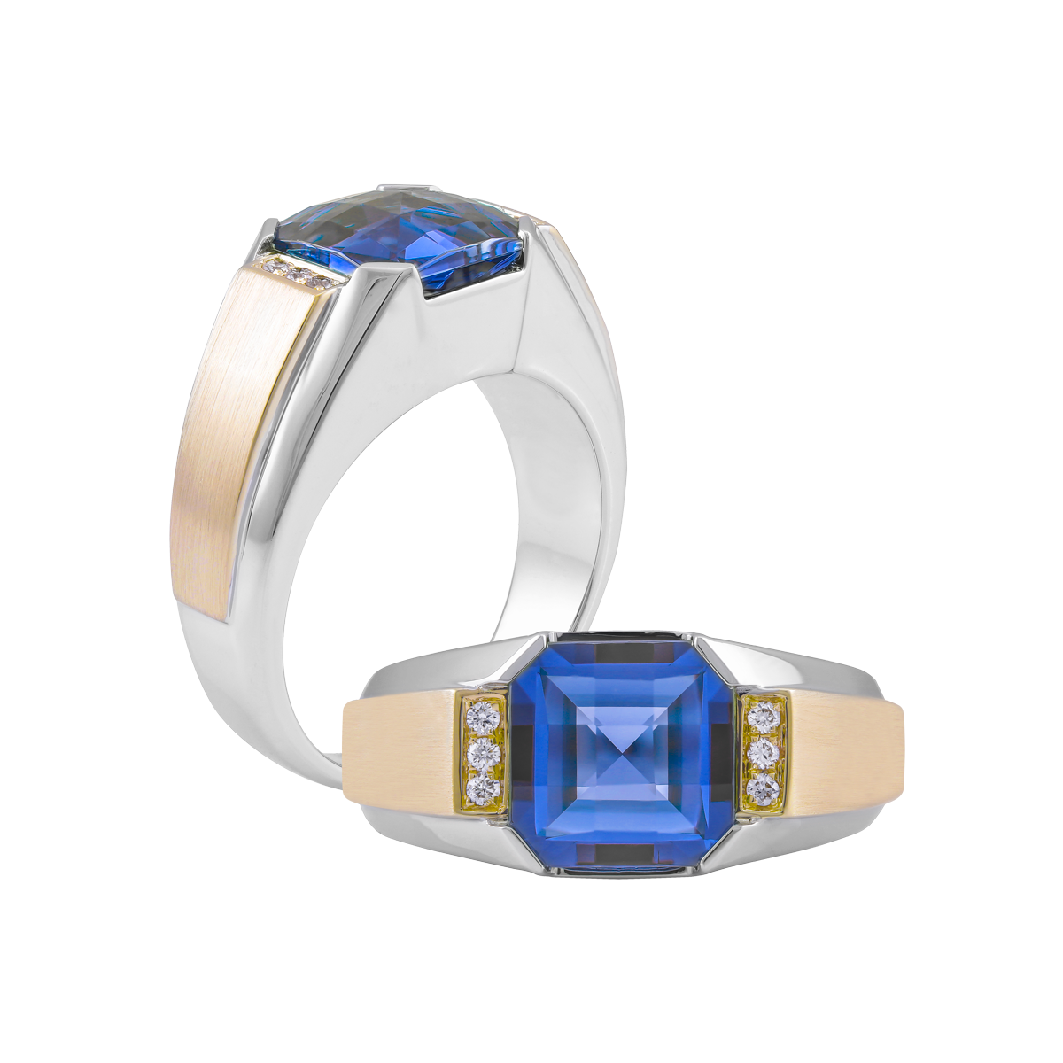 Nhẫn nam kim cương tấm vàng 14K Billy 1 S.SAP WY