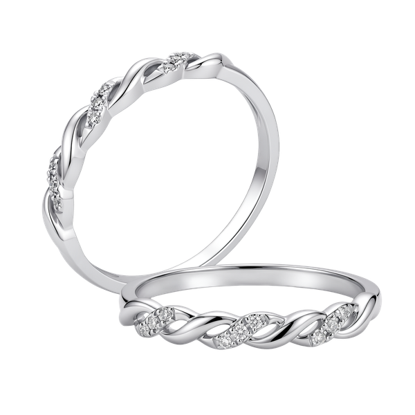 Nhẫn nữ kim cương viên vàng 14K Strained