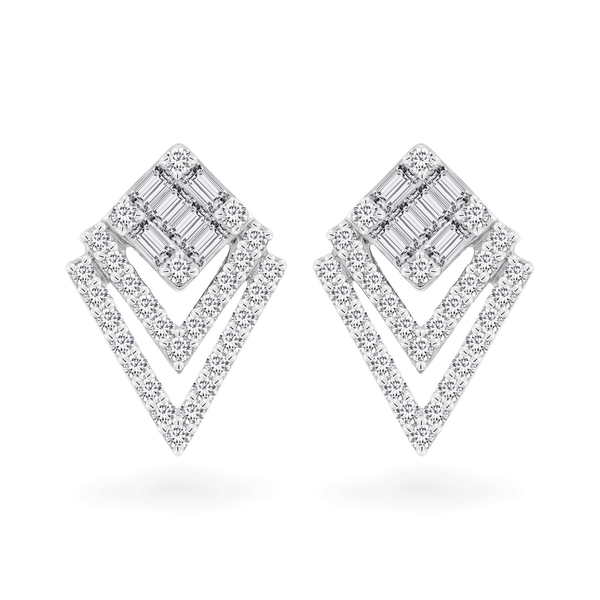 Hoa tai kim cương viên vàng 14K Aubery TD