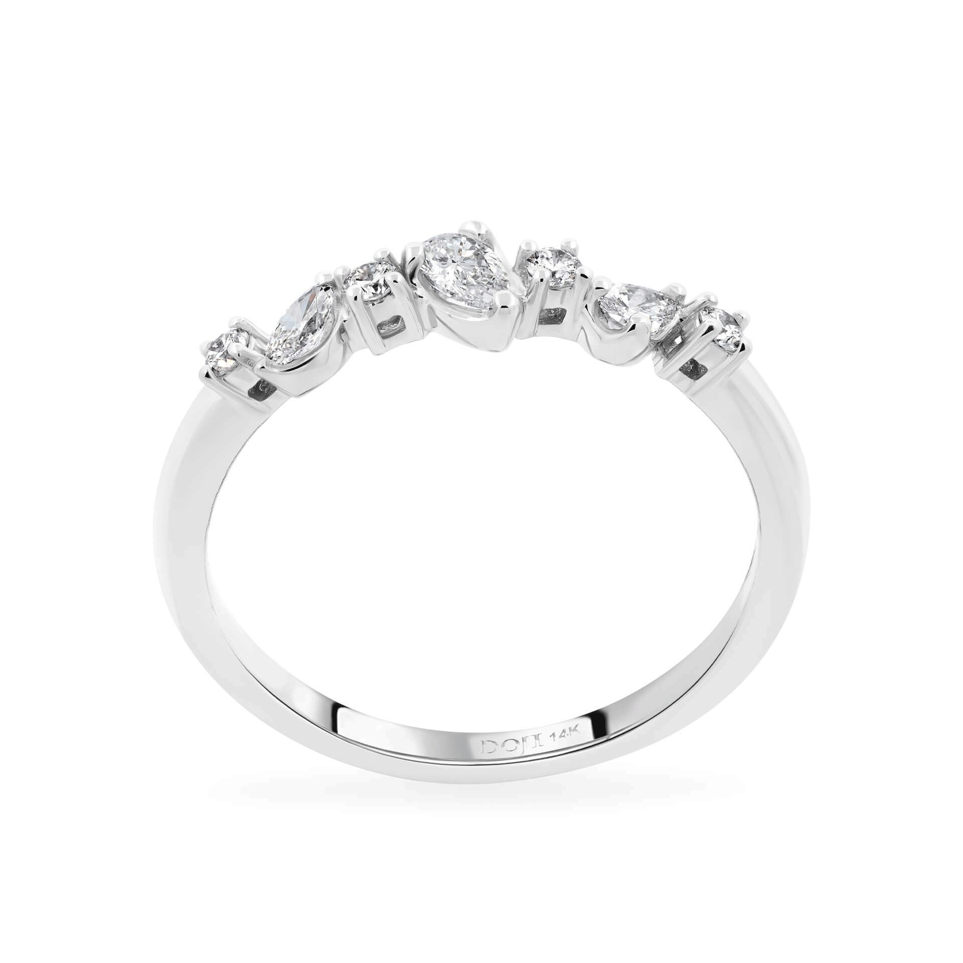 Nhẫn nữ kim cương viên vàng 14K Jena A226 TD