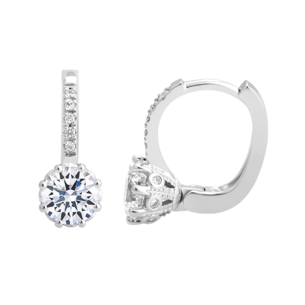Hoa tai đính đá CZ vàng 14K Cheerful N 3C