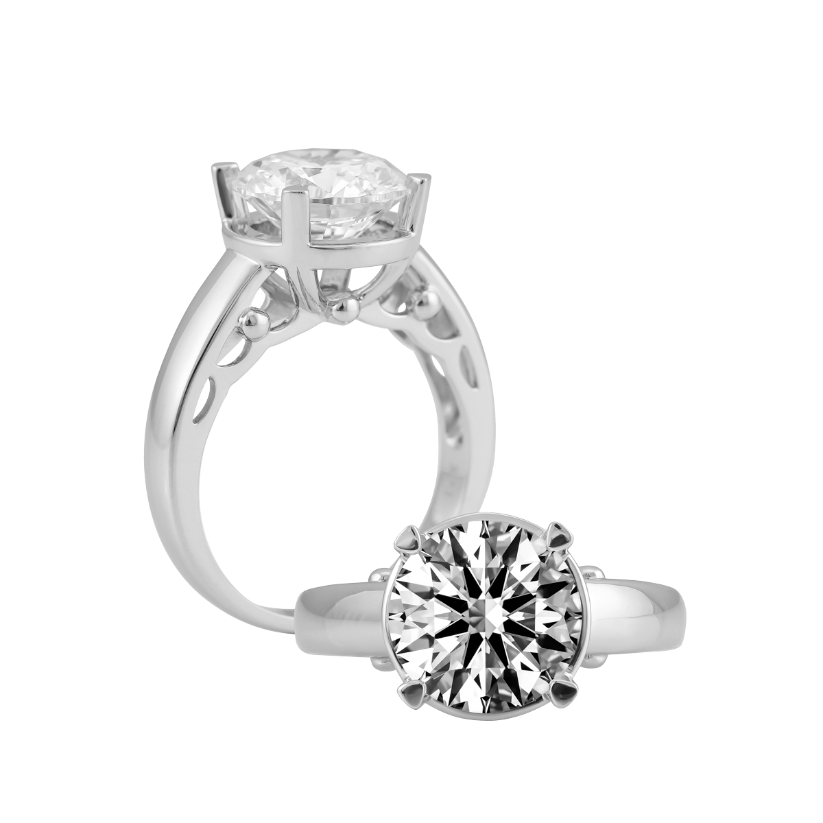 Nhẫn nữ đính đá CZ vàng 14K Amarina 1CT