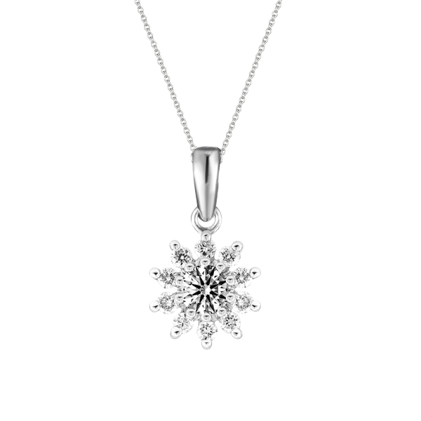 Mặt kim cương vàng 14K Amuse 10p