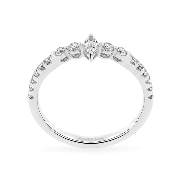 Nhẫn nữ kim cương viên vàng 14K Jena A280 TD