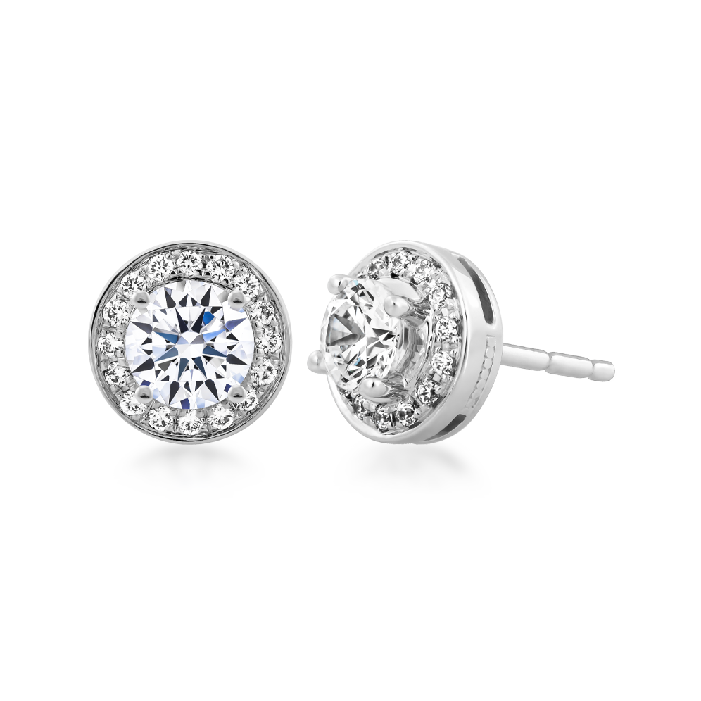 Hoa tai đính đá CZ vàng 10K Patrician N 2C