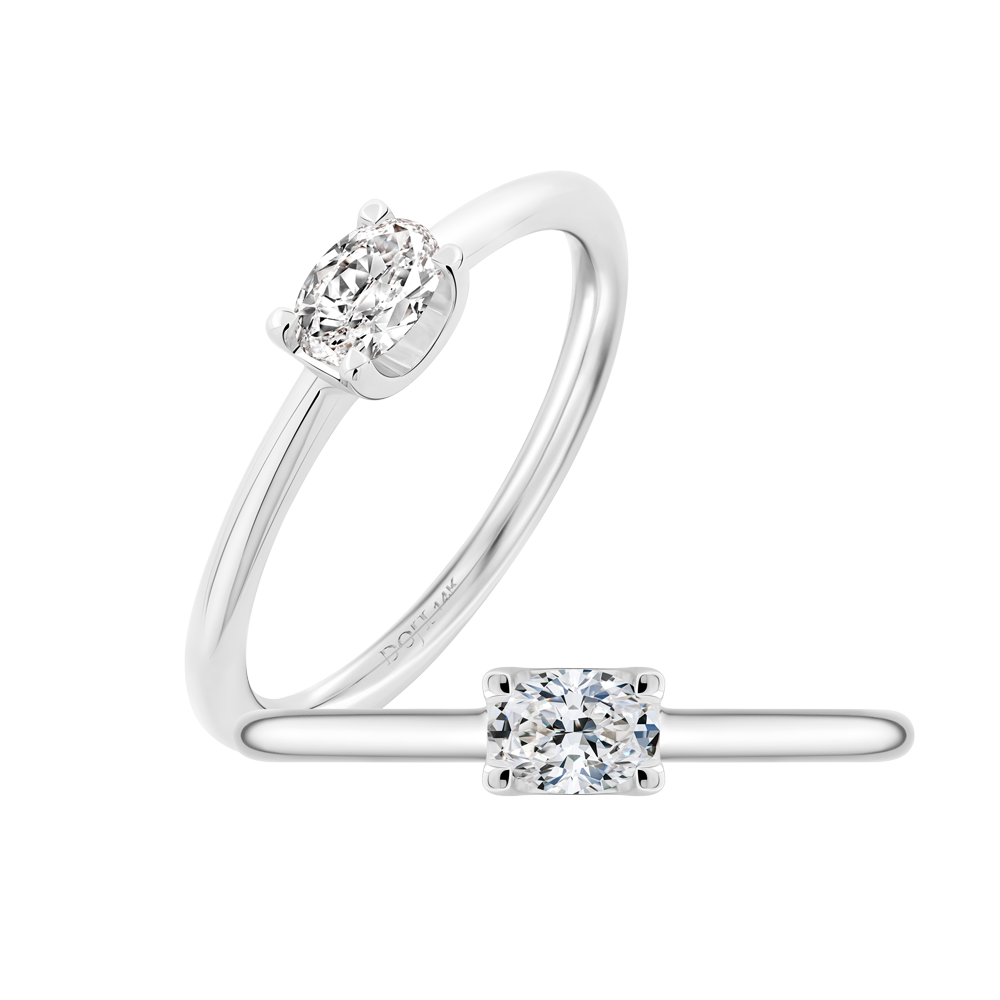 Nhẫn nữ kim cương viên vàng 14K Jena A491 TD