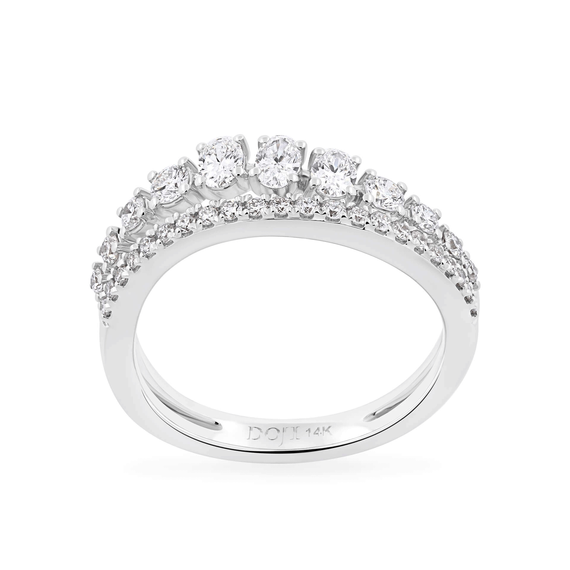 Nhẫn nữ kim cương viên vàng 14K Jena A105 TD