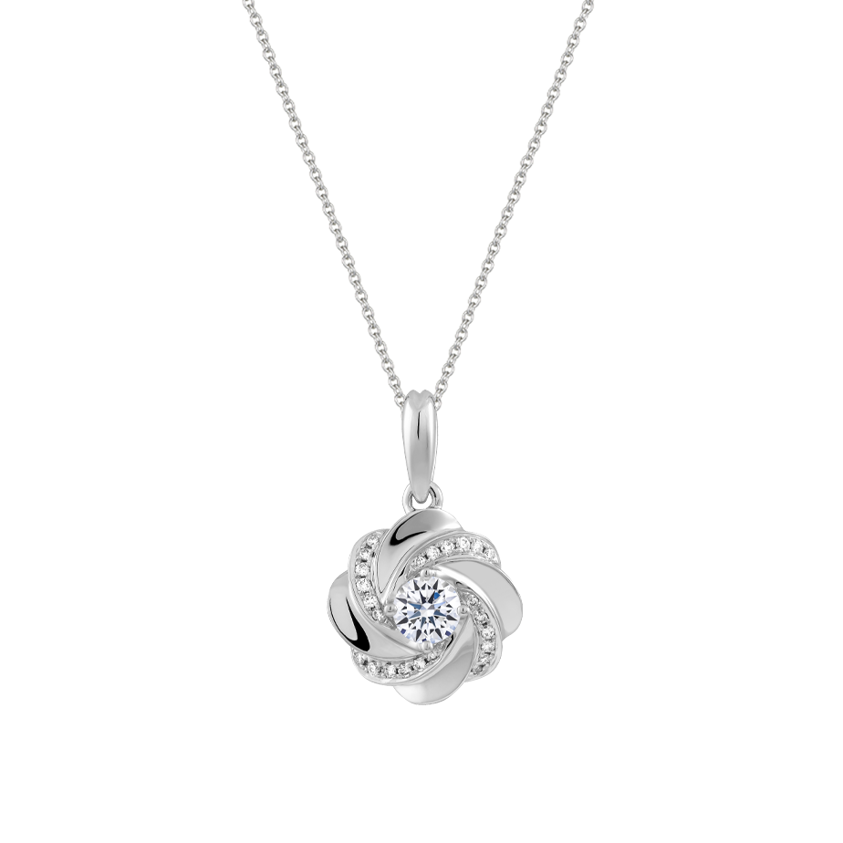 Mặt kim cương viên vàng 14K Accius B GIA 3C